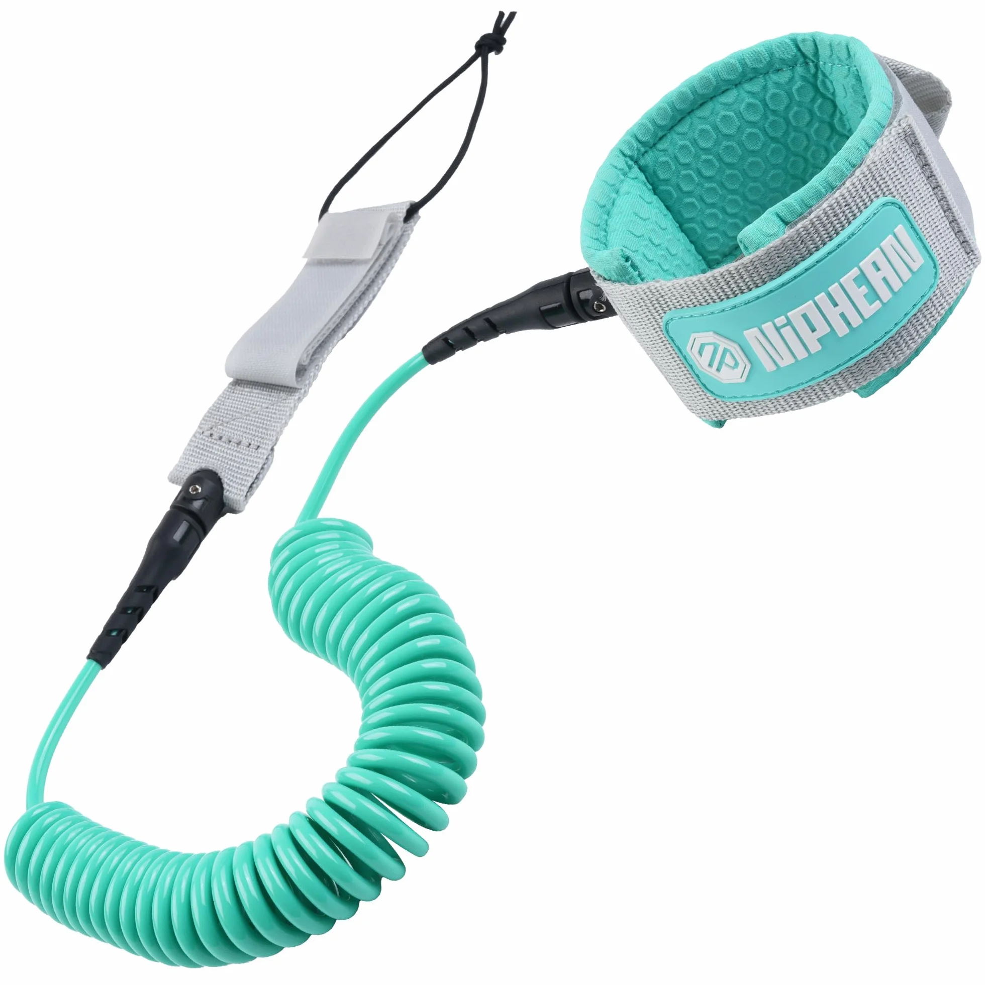 Niphean Leash Paddle Surf 1-3 m, Correa Elástica Espiral 5 mm Tobillo, Antienredos Ajustable para SUP Surf Bodyboard