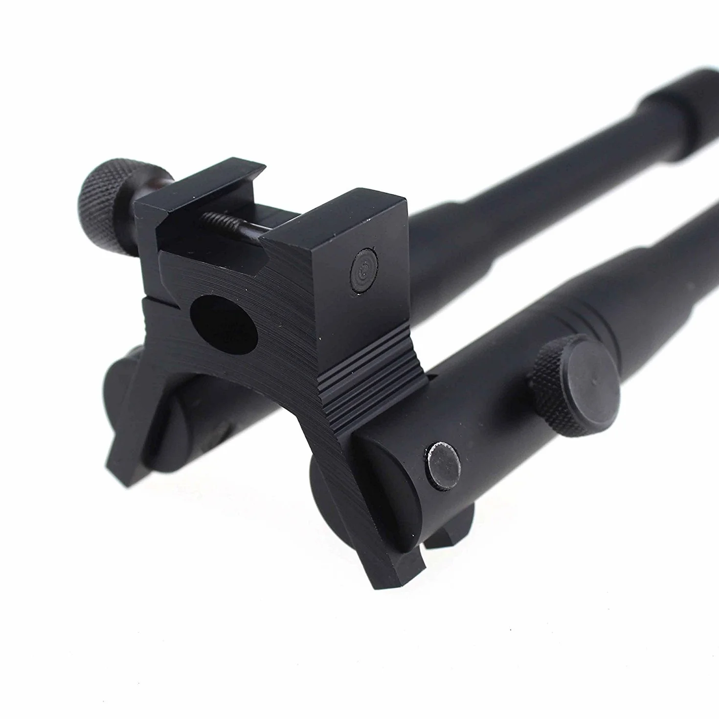 BigTron Tactical Accessories - Bipode Montaje Eslabón Giratorio Bipod Ajustable 6"-9" con Doble Bloqueo Universal Barrel Adapter