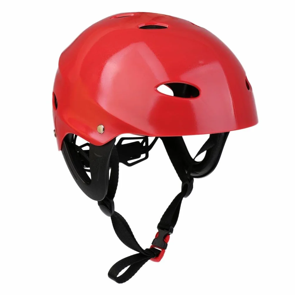 Casco de deportes acuáticos CE ABS EVA talla L rojo para kayak canoa vela patineta remo