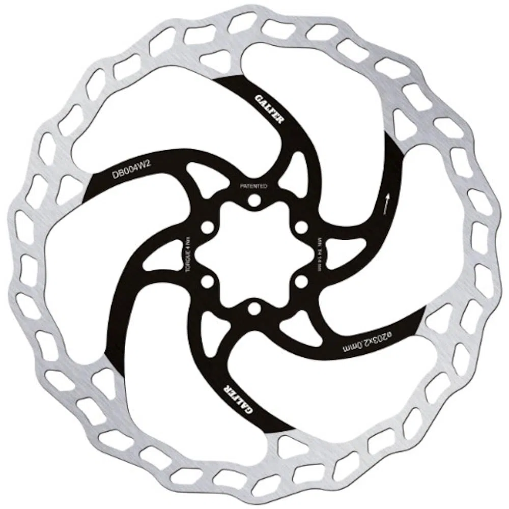 GALFER Bike MTB Disc Wave Ø180MM, Unisex niños, Plateado, Estándar