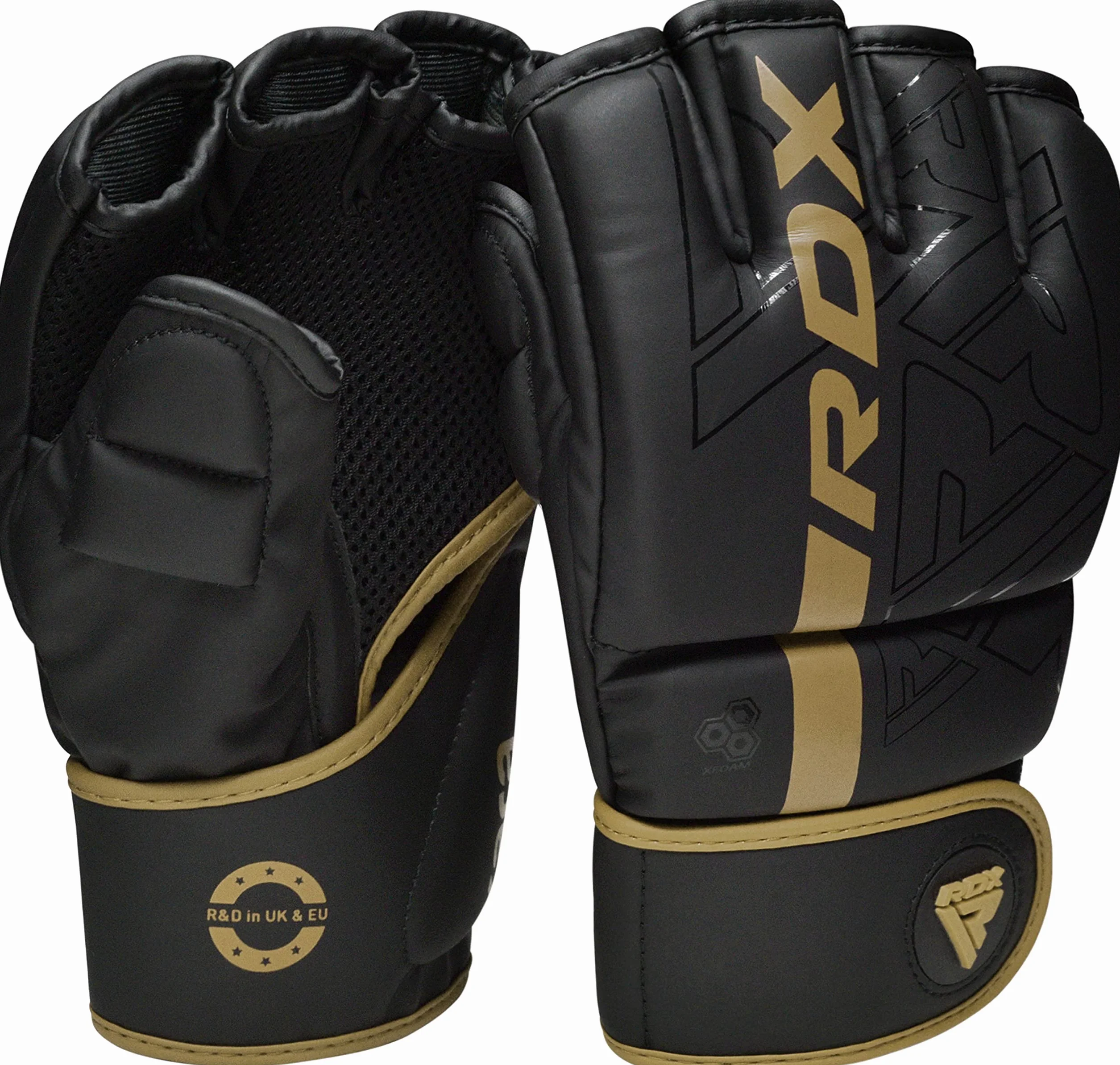 RDX Guantes MMA Cuero Maya Hide Precurvado Entrenamiento