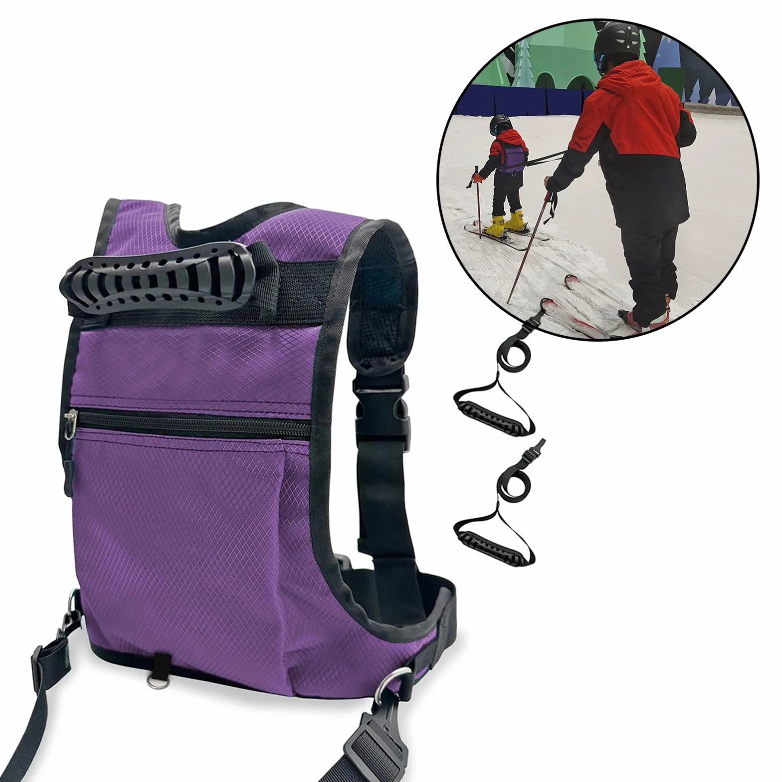 Arnés de esquí para niños con correas absorbentes de golpes, arnés de snowboard