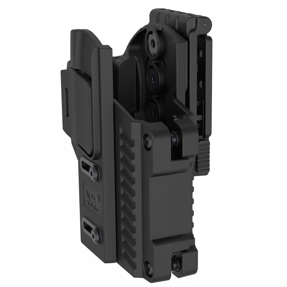Funda táctica universal con clip para cinturón, funda OWB para más de 200 pistolas más populares de tamaño completo, compactas y semiautomáticas