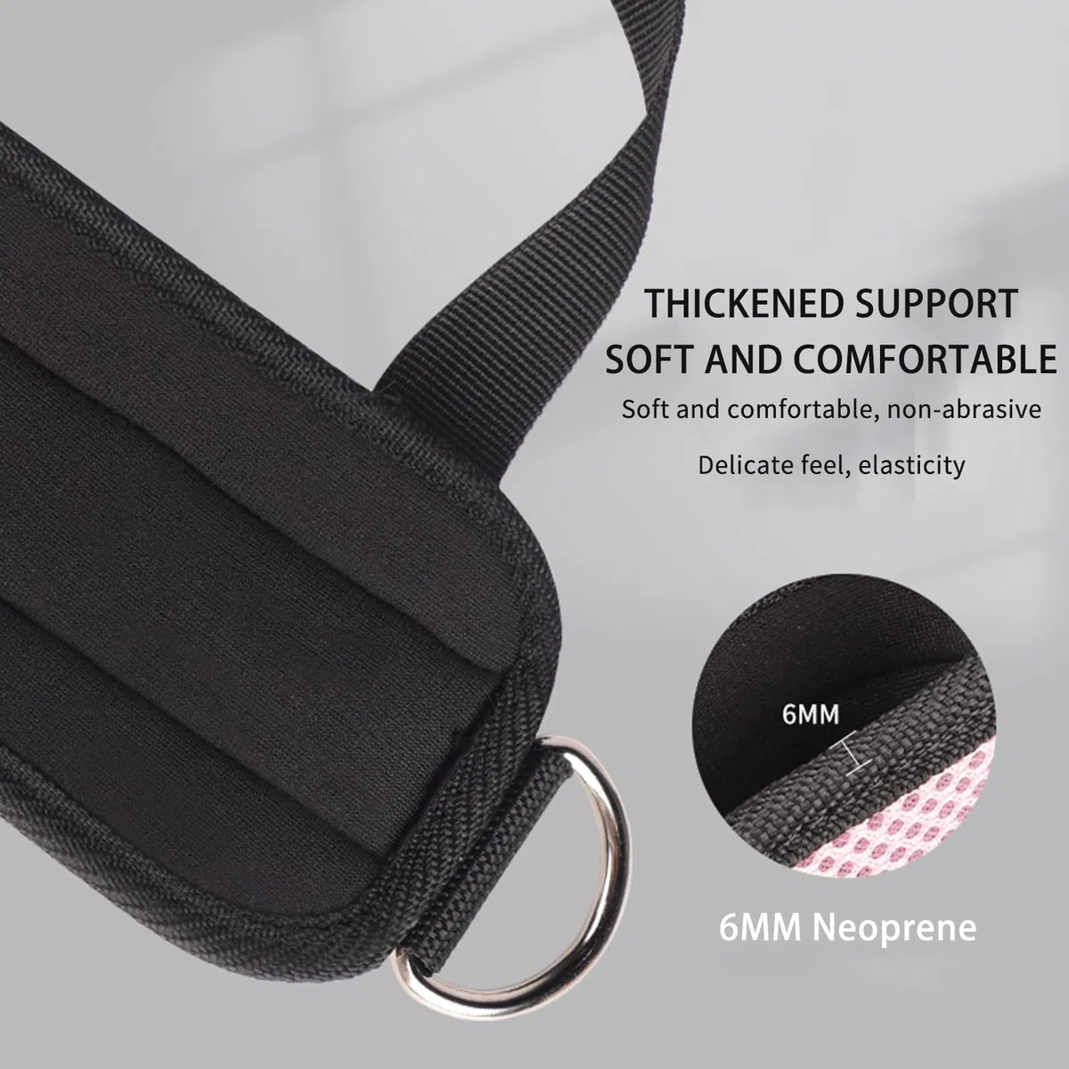 Veki 2 Piezas Tobilleras Poleas Gym con Acolchado, Ajustable Correas Tobillos de Velcro para Cable Maquinas, Correa de Tobillo Gimnasio para Entrenar Piernas y Glúteos para Hombres y Mujeres (Rosa)
