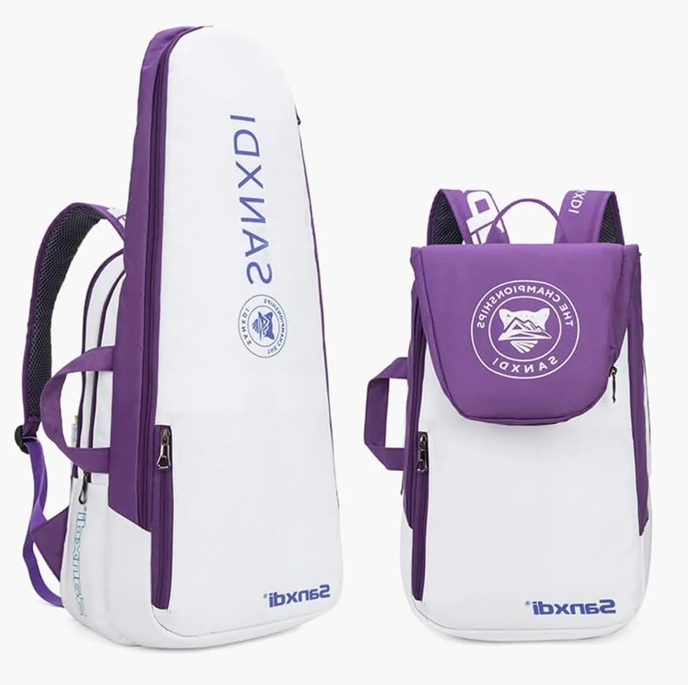 Bolsa de tenis, mochila de tenis, mochila plegable de gran capacidad, bolsa de transporte de raquetbol, bolsa de deporte multifuncional
