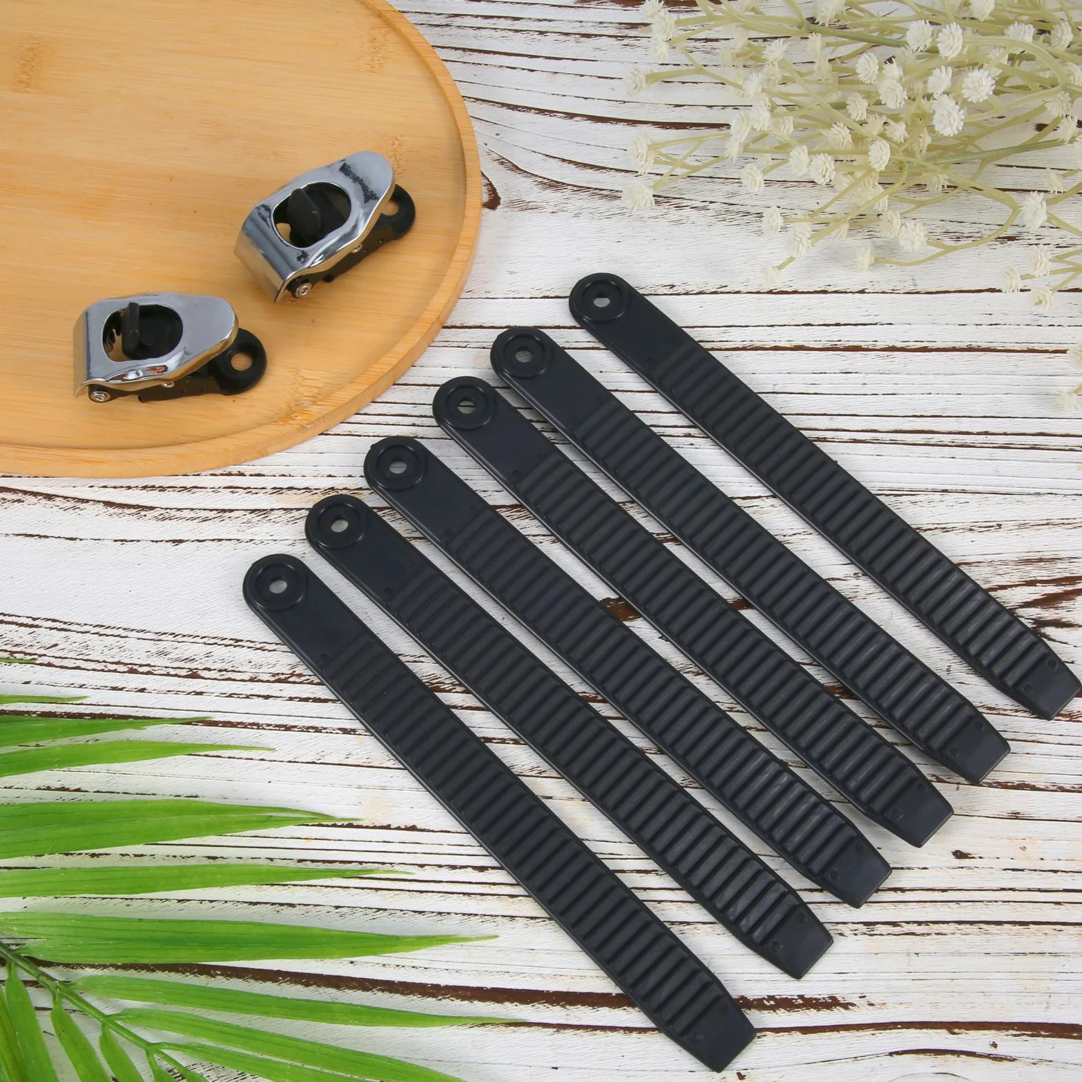 Correas de Snowboard Gosknor 6uds con Hebillas, Correas de Sujeción Elástica para Fijación de Snowboard