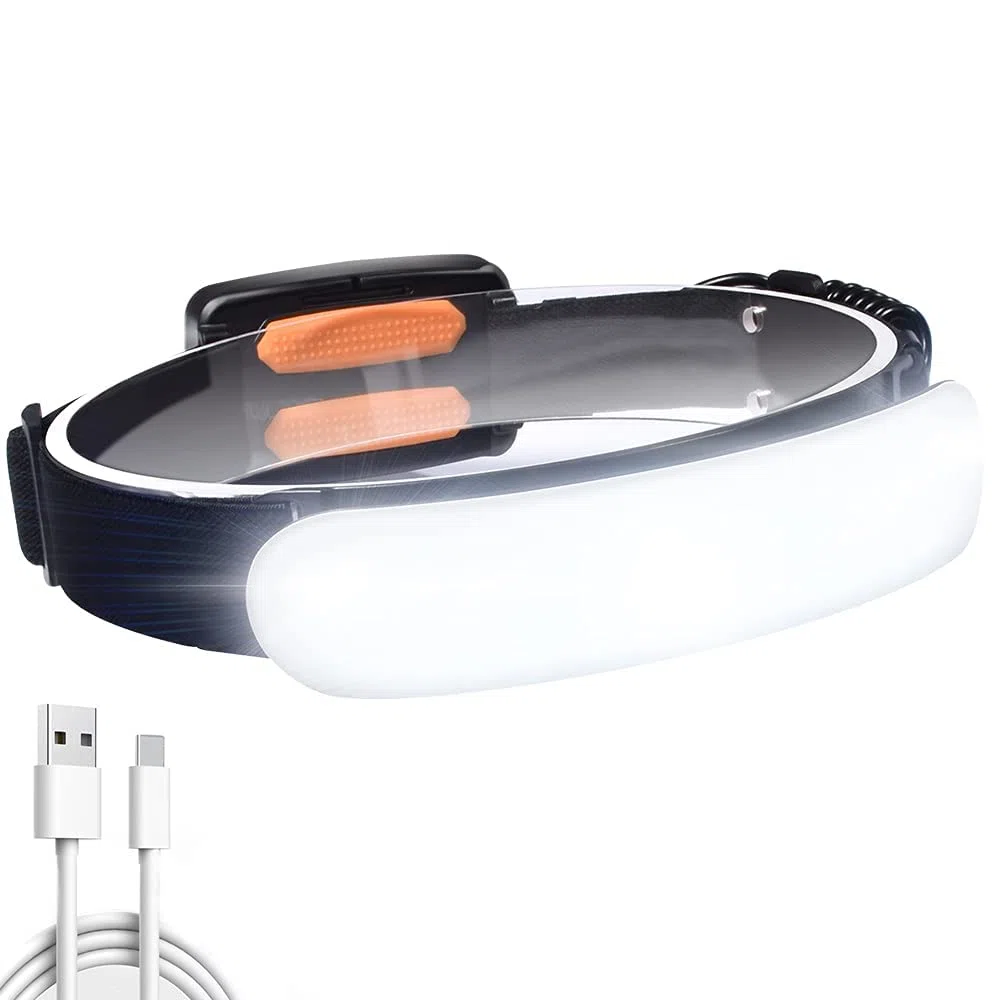 LETOUR Linterna Frontal LED Recargable,3 Modos Frontal LED Recargable Alta Potencia, Linterna Cabeza, Luz Frontal Cabeza Frontales para Camping, Ciclismo, Senderismo, Pesca.