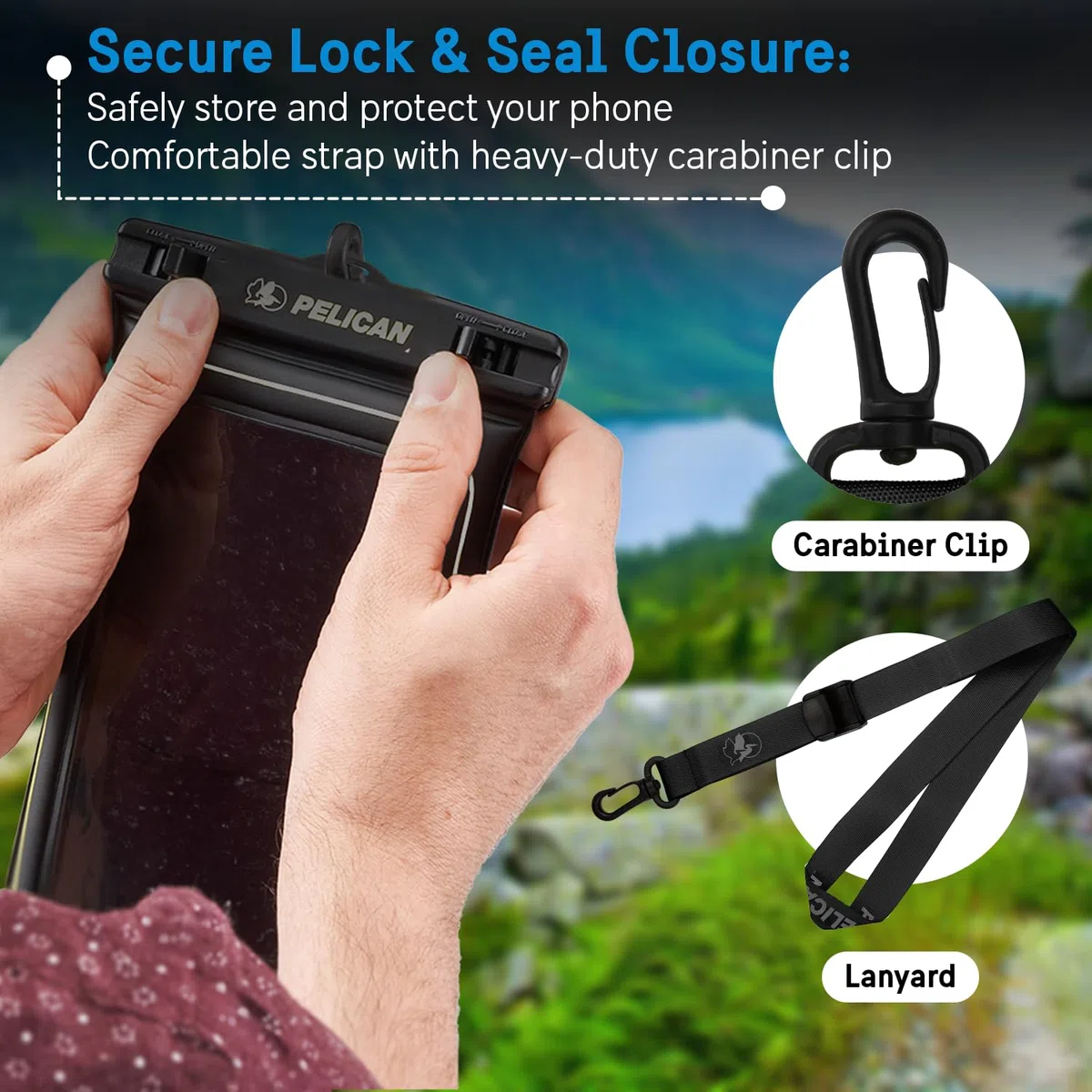 CASE-MATE Pelican Marine - Paquete de 2 Fundas Impermeables IP68 (tamaño XL) - Funda Flotante Impermeable para iPhone 14 Pro MAX / 13 Pro MAX / 12 Pro MAX / 11 / S23 Ultra/Pixel 7 - Negro sigiloso