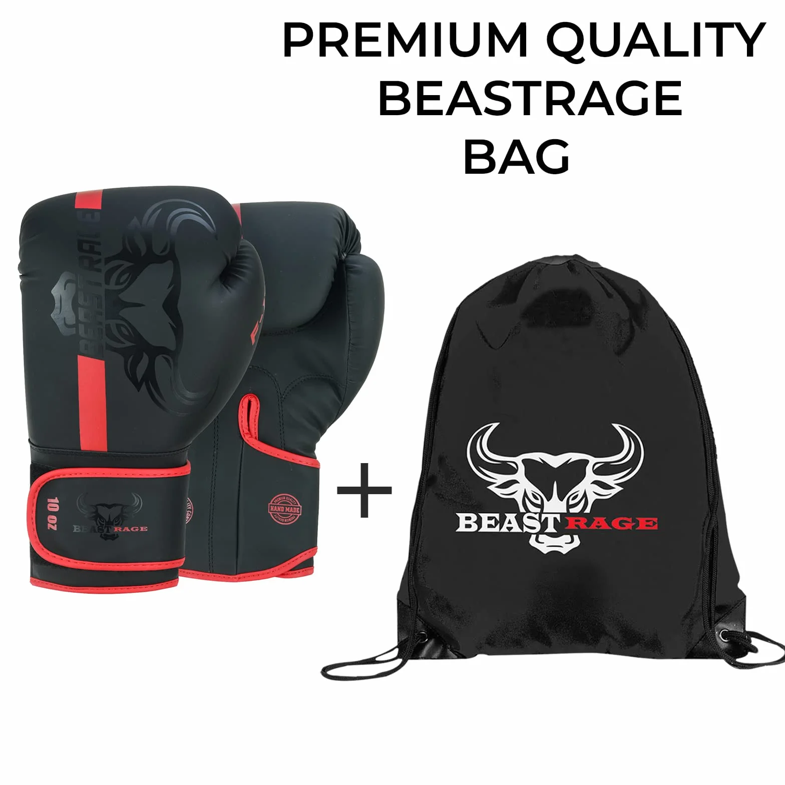 Beast Rage Guantes de Boxeo Pro Impact Entrenamiento Sparring Muay Thai MMA Kickboxing Saco Pesado