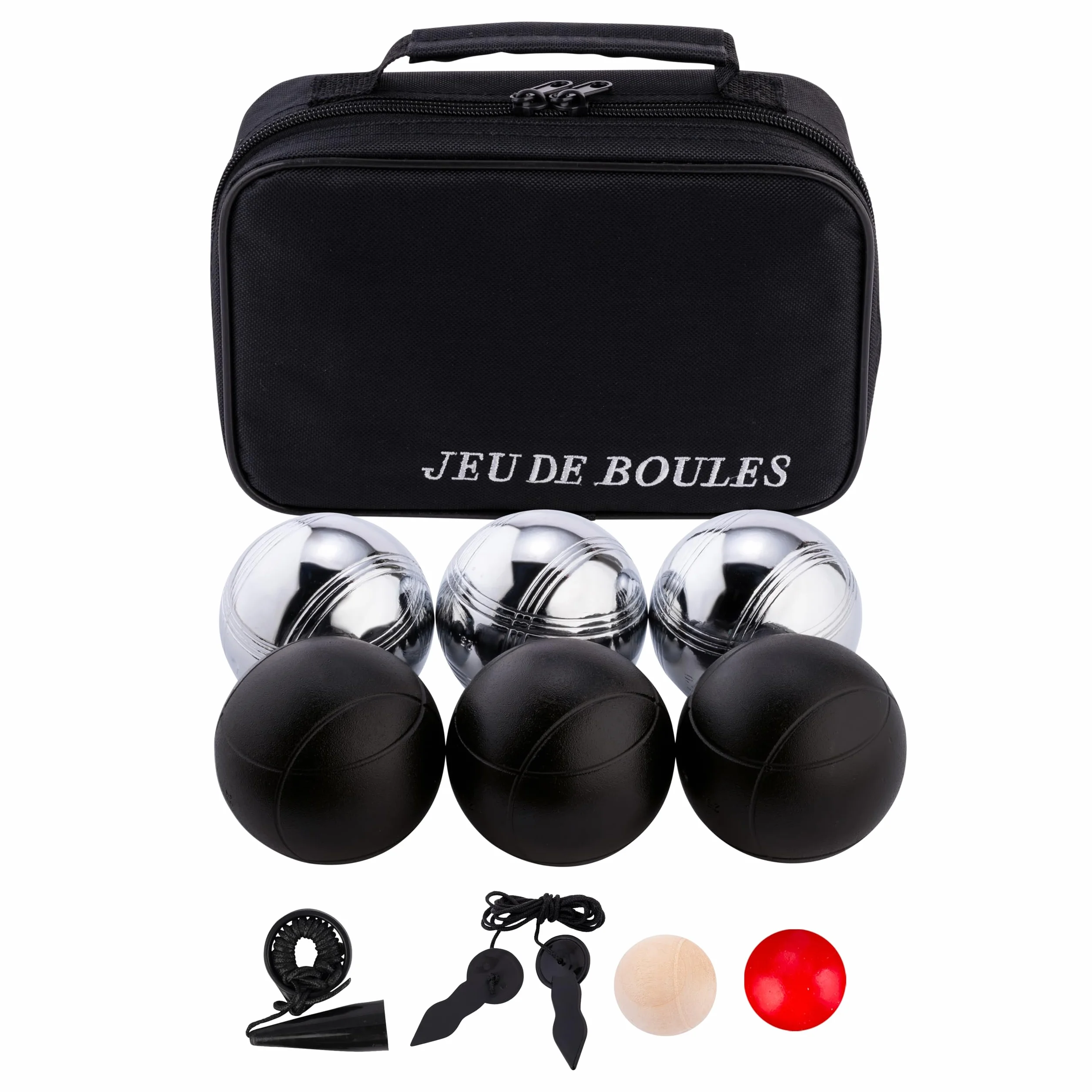 Engelhart Weiblespiele Juego de Bolas de Petanca 6 Unidades Negro Plateado
