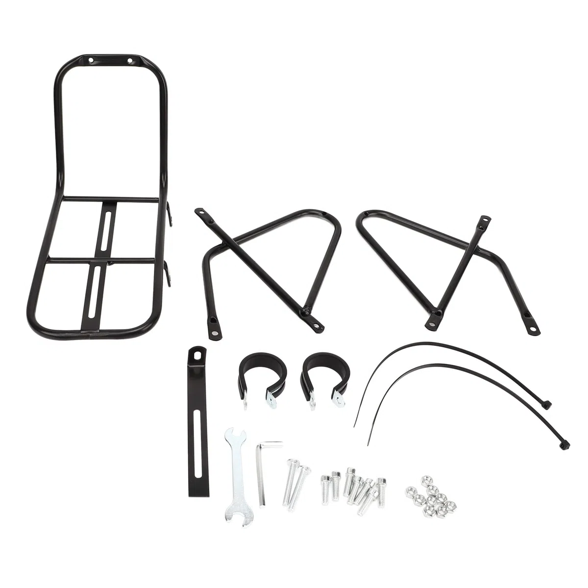 RiToEasysports Portaequipajes Delantero para Bicicleta, Portabicicletas de Carga Delantera de Acero de Alta Resistencia para Bicicleta de Montaña Estanterías De Ciclismo Y Almacenamiento