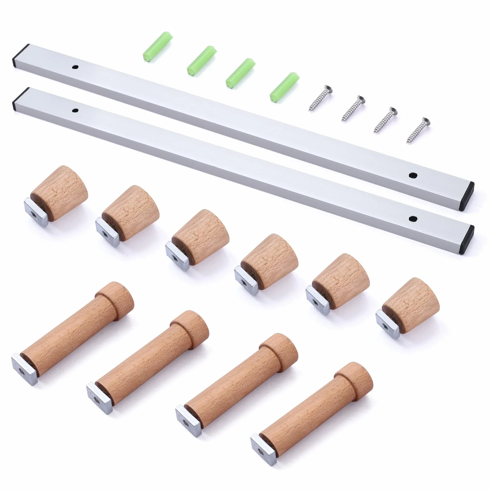 Fuloon Soporte de Pared para Esquís/Snowboard, Almacenamiento para Snowboard, Portaesquís de Pared para Casa y Garaje Perchero para Organizador 2 Estantes - 80cm, Hasta 30 kg