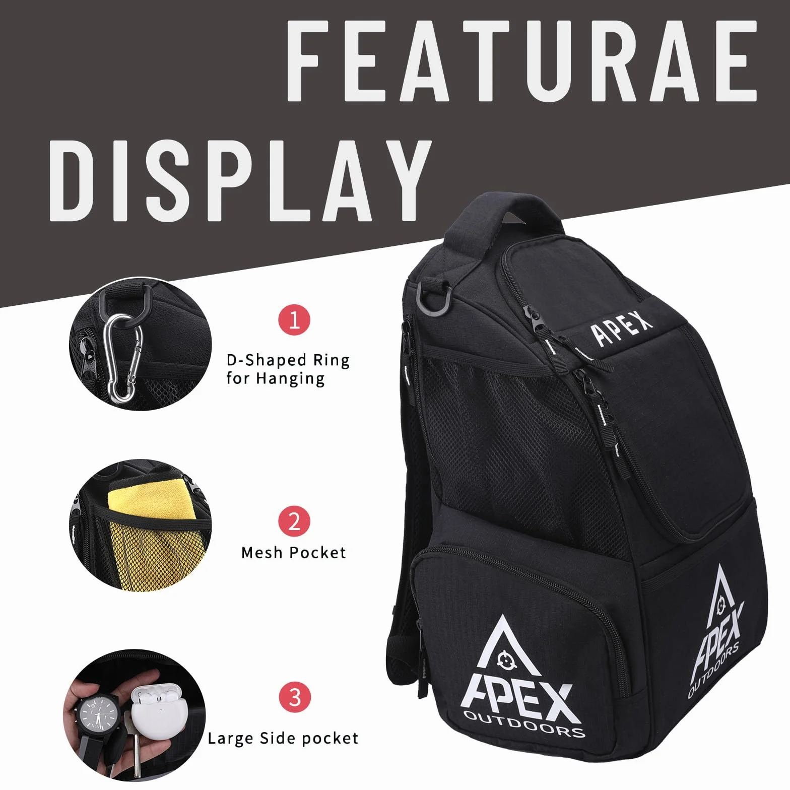 Bolsa de Golf de Disco, Mochila de Golf de Disco con más de 21 Discos, Bolsas de Golf duraderas y Ligeras con múltiples Bolsillos de Almacenamiento