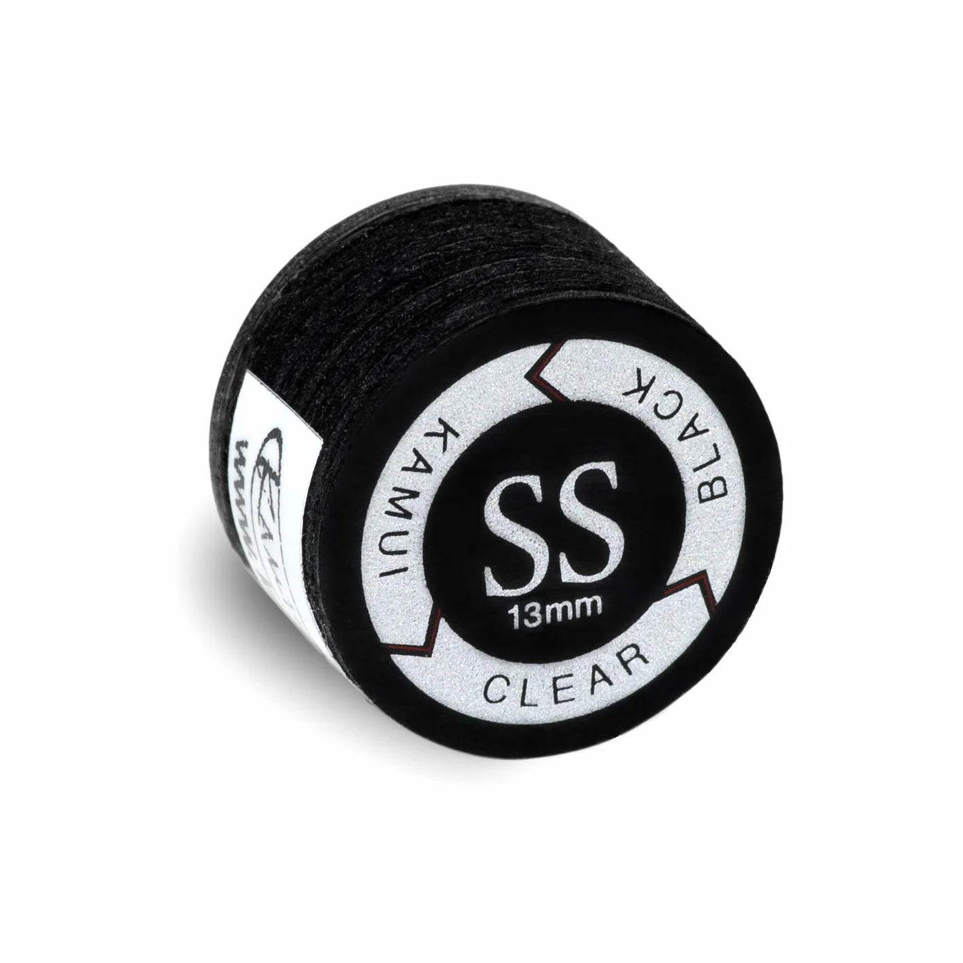 KAMUI Punta de taco de billar laminada negra transparente – 1 pieza (súper suave, 13 mm)