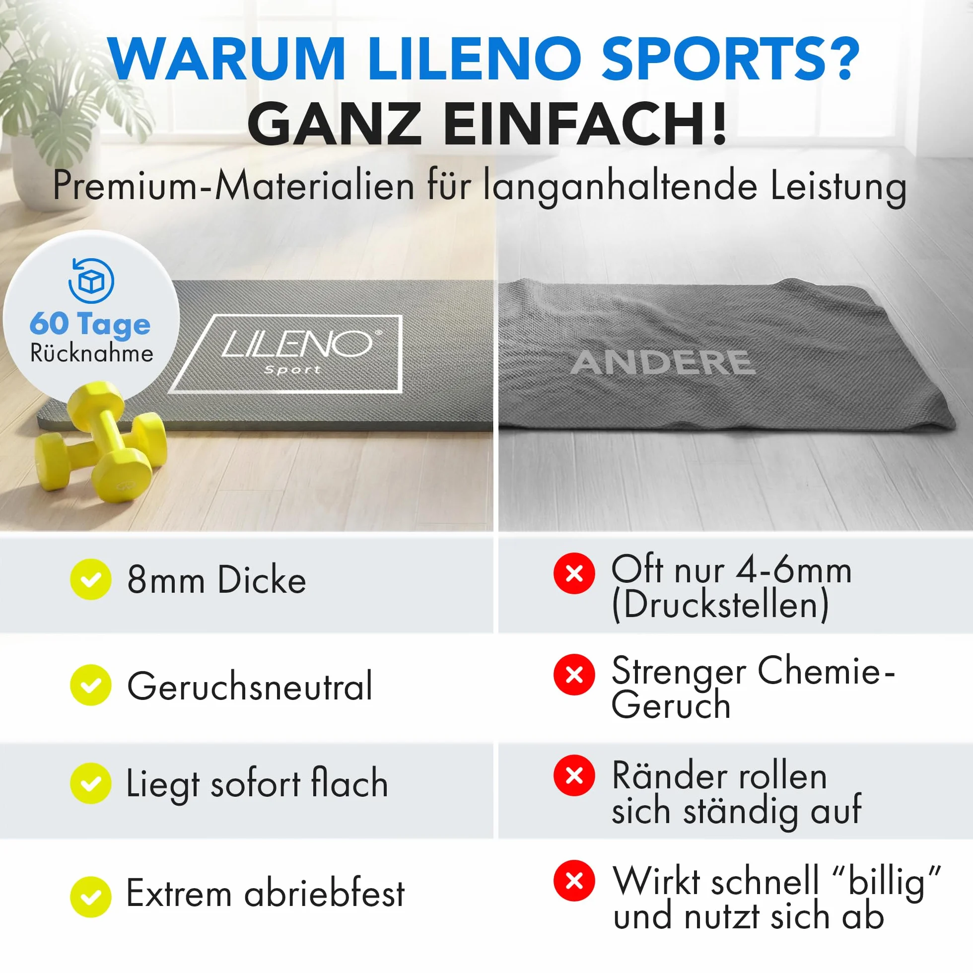 Esterilla Vida Sport Protect 60 x 120 cm Negra para Ejercicio y Entrenamiento