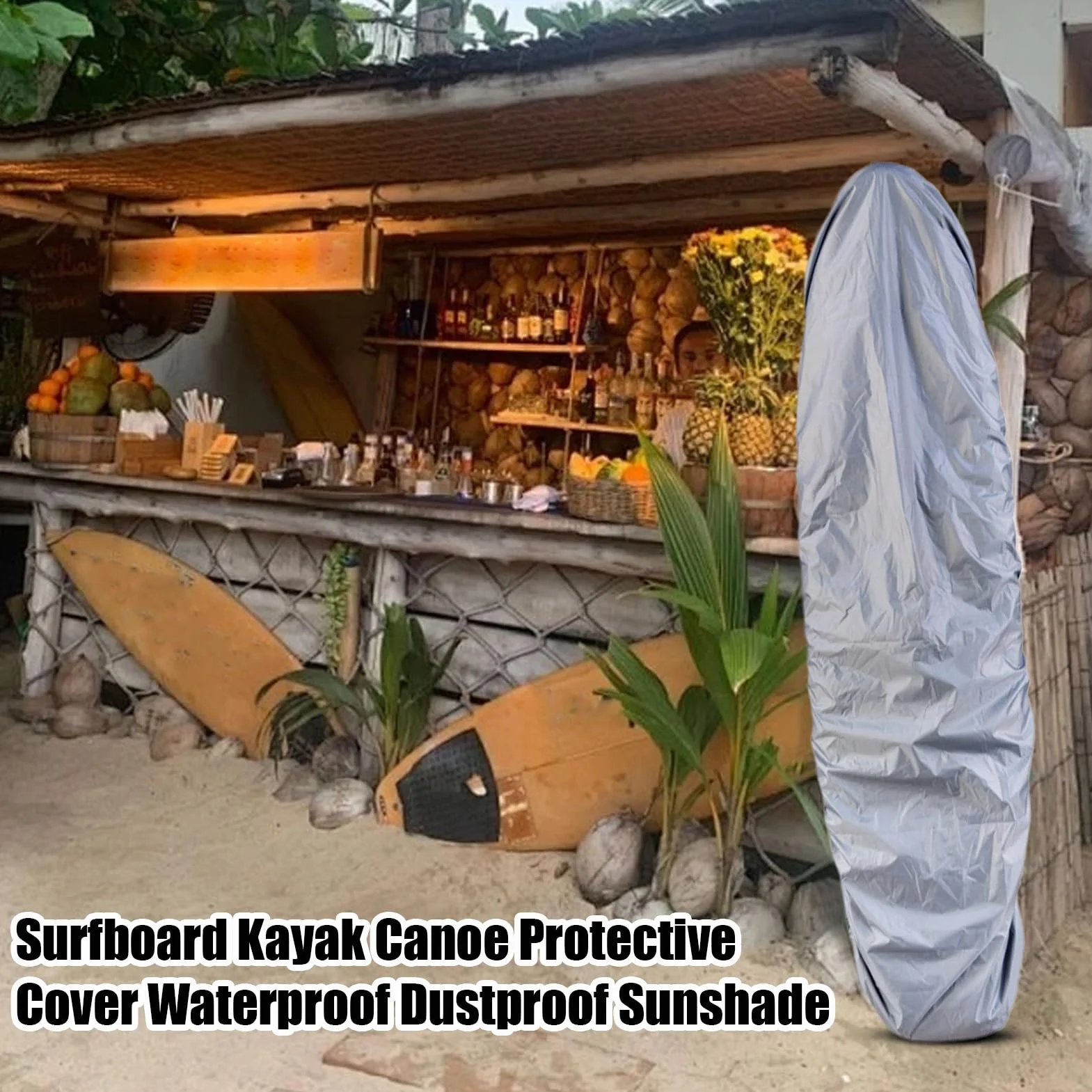 Funda para Kayak Protector Tabla Surf Cubierta Antideslizante Exterior Náutica Camping