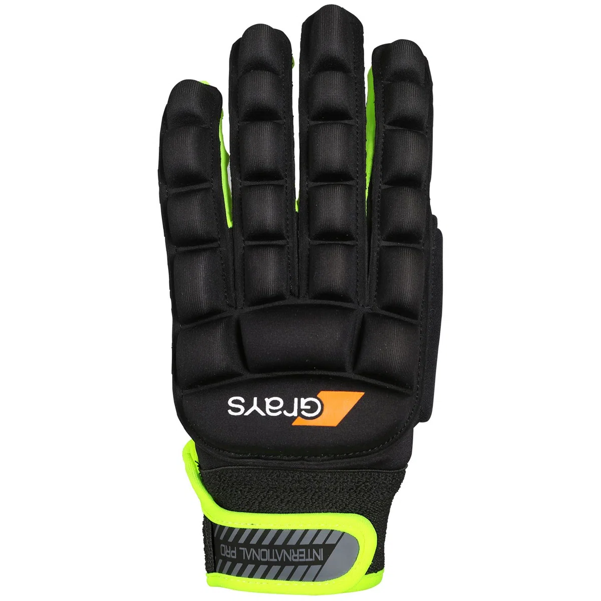 Grays International Pro Left Glove International Pro - Guantes para Hombre, Color Negro y Amarillo flúor, Talla 2XS