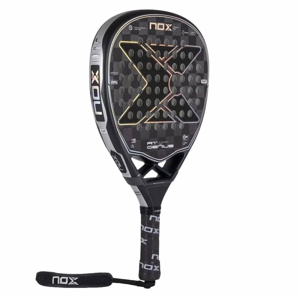 Nox AT10 Genius Attack 18K Limited Edition - (Exclusiva PadelPROShop) - Pala de Pádel 100% de Ataque - Carbono 18K y Forma de Diamante - Reedición Coleccionista