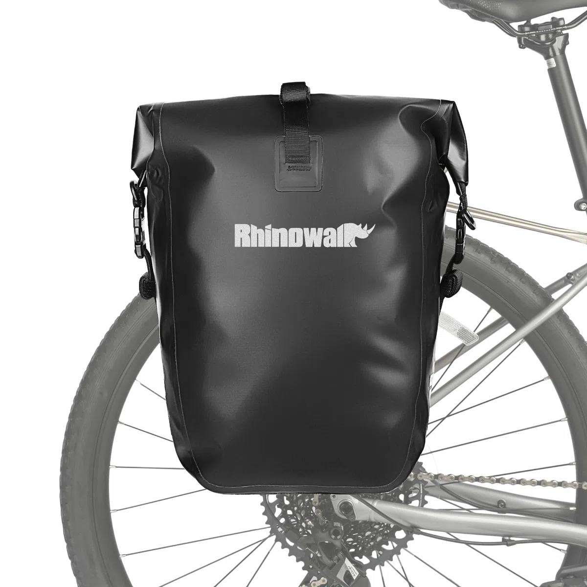 Bolsa de Bicicleta Rhinowalk Bolsa de Alforja de Bicicleta Impermeable de 25L para Portaequipaje de Bicicleta Bolsa de Sillín Bolsa de Hombro Bolsa de Alforja para Laptop Bolsa de Bicicleta Accesorios