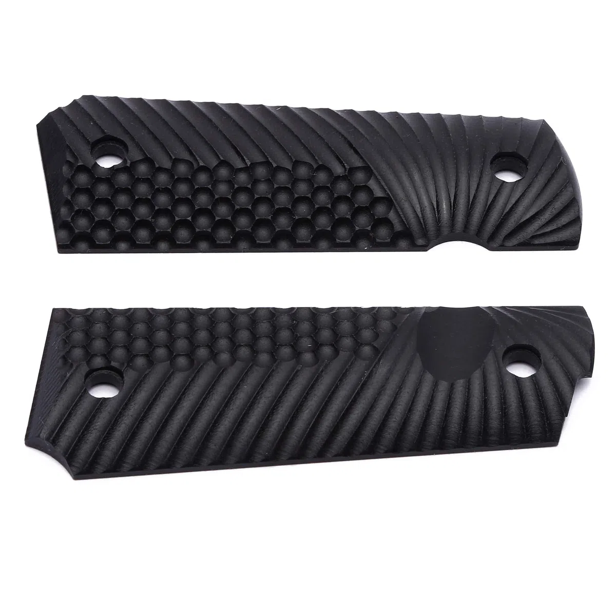 Guuun 1911 Grips G10 Full Size Government Commander Custom Grip, Ambi Safety Cut Ops Eagle Wing Texture