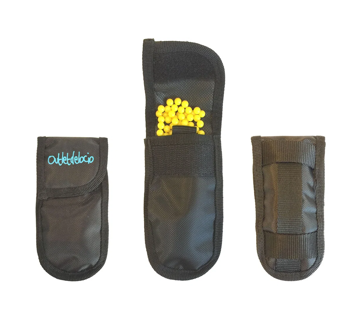 Pack Pistola airsoft HA112 negra metálica. Calibre 6mm. + 1000 Bolas + Funda Portabolas. 62779/21993/23054
