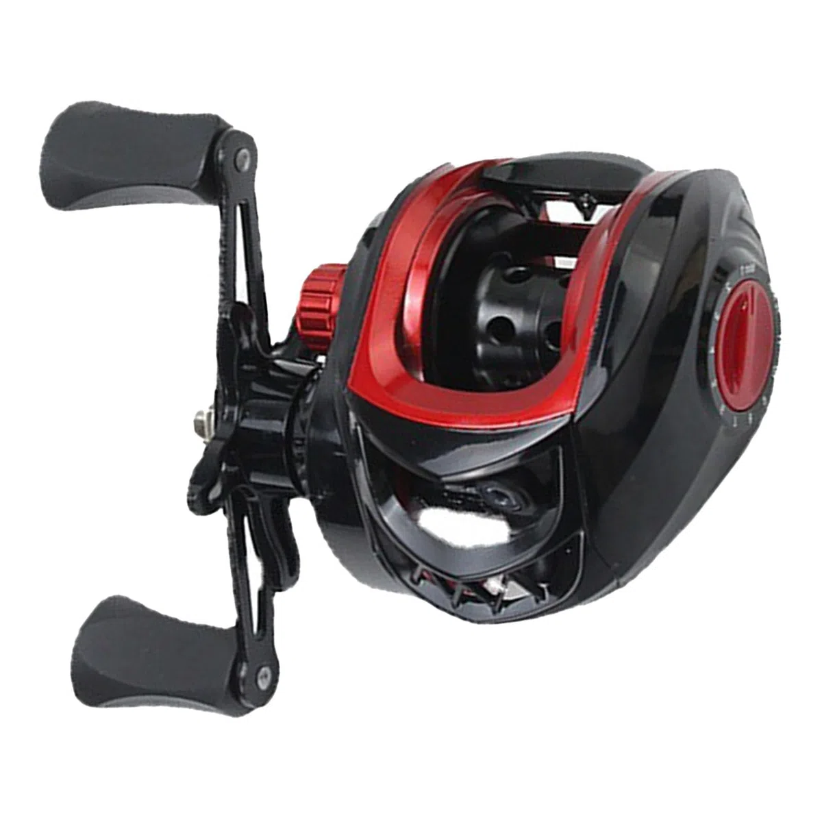 Dpofirs Carrete de Pesca Baitcasting, Carrete de Pesca Redondo, Carrete de Pesca con Relación de Engranaje 7.2:1, Fuerza de Frenado de 8 Kg, Carrete de Pesca Baitcaster, Diseño de