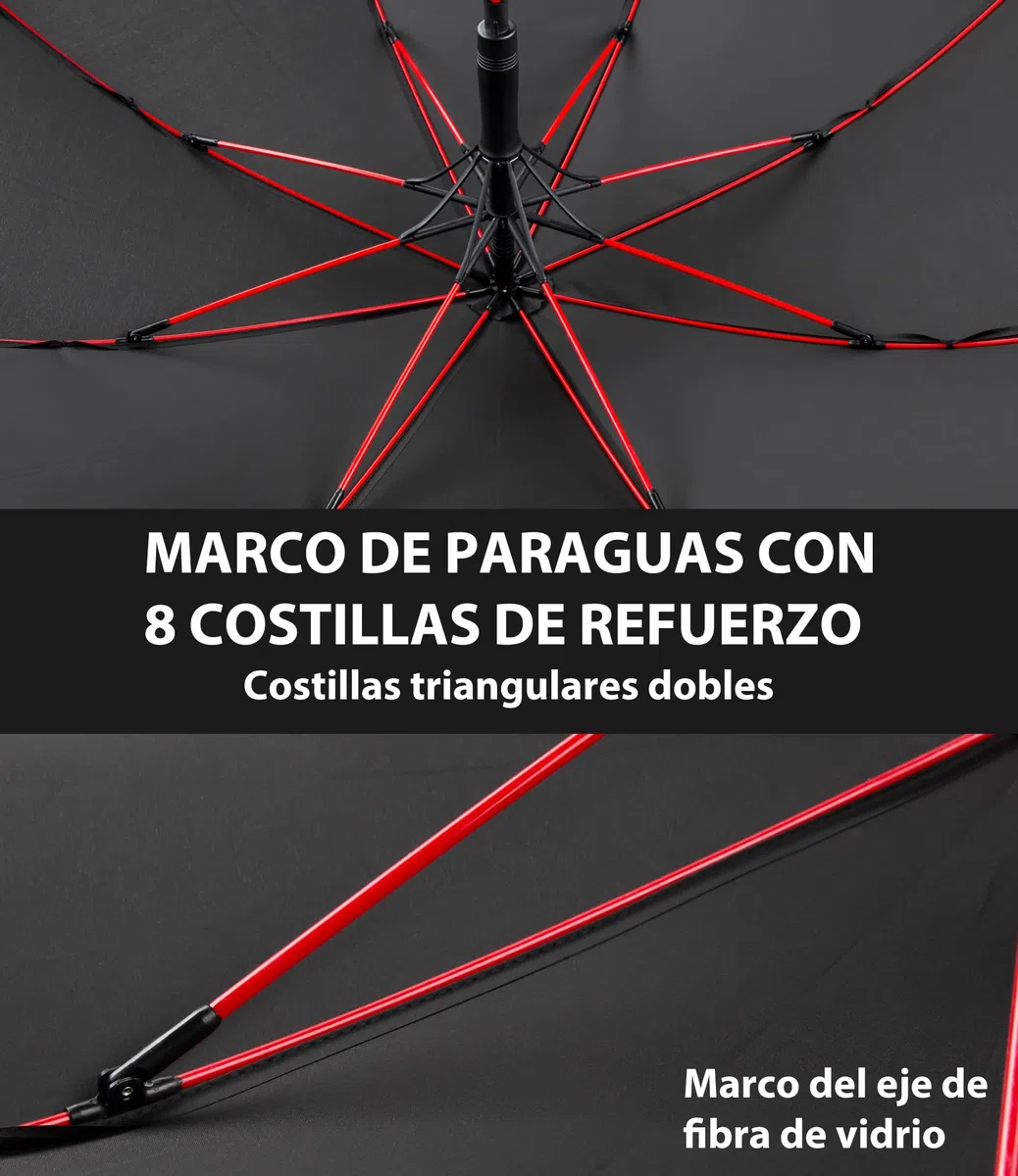anngrowy Paraguas automático de 55 pulgadas, paraguas grande para dos personas, resistente al viento, impermeable y de secado rápido, paraguas de golf de viaje con mango antideslizante