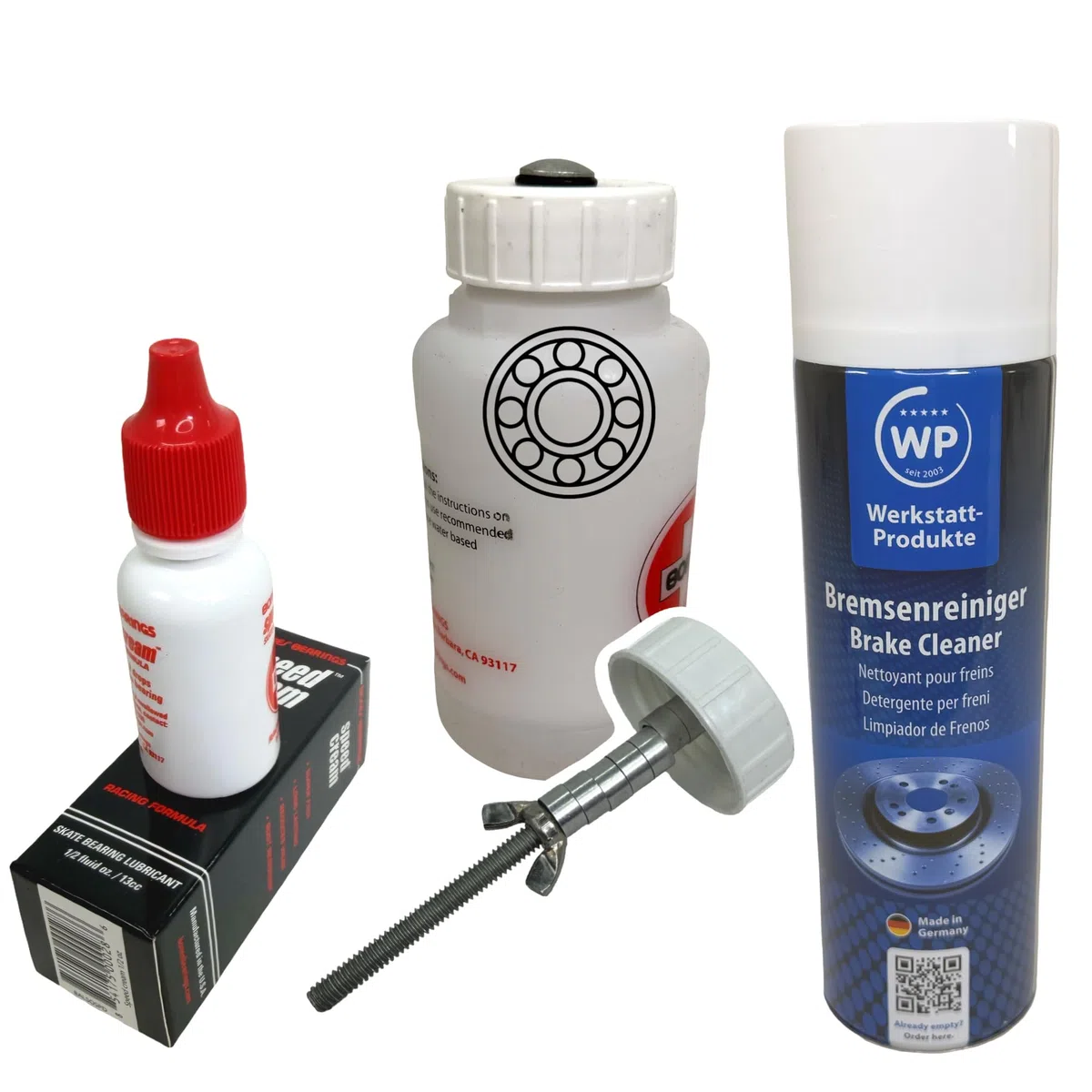 Limpiador de rodamientos de bolas de aceite Speed Cream Set de cuidado para rodamientos 608/627 Longboard I Stunt-Scooter I Skateboards I Patines I Patines I Inliner, limpieza, servicio, cuidado