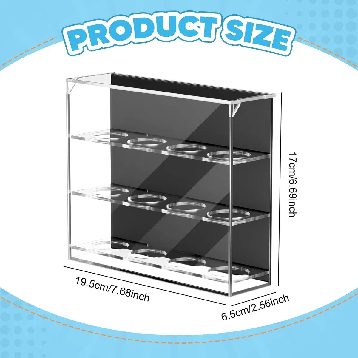 Vitrina de Pared para Pelotas de Golf, 3 Niveles, 12 Ranuras, Elegante, Transparente, para el hogar, Soporte para Pelotas de Pong.