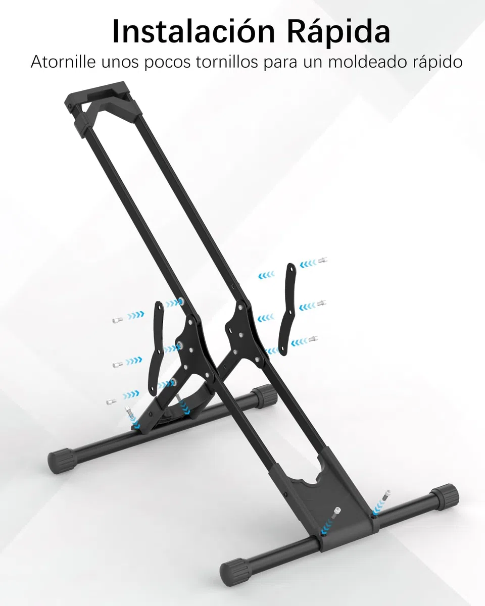 Soporte Bicicletas Suelo, Caballete Bicicleta Acero Soporte Bici Independiente 20''-29'' para Neumáticos Delanteros, para Garaje/Casa