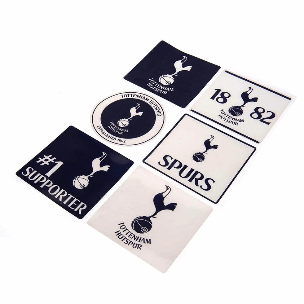 Tottenham Hotspur FC Set de Etiquetas del Coche Pack de 6 Marino Blanco