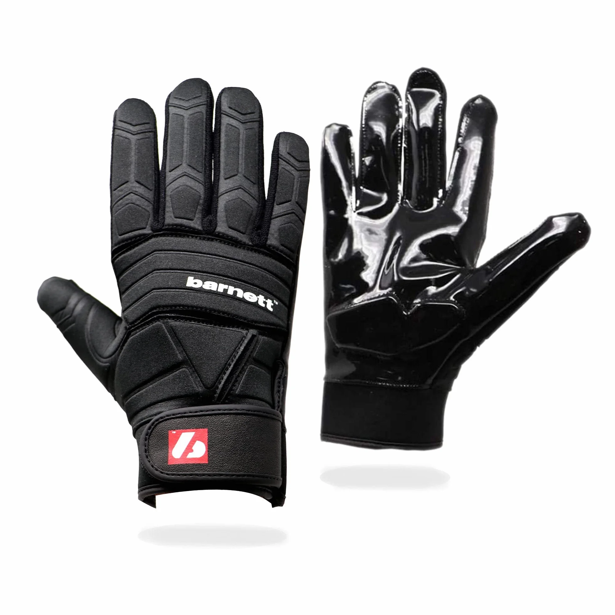 BARNETT FLG-03 Professional Linemen - Guantes de fútbol, Color Negro