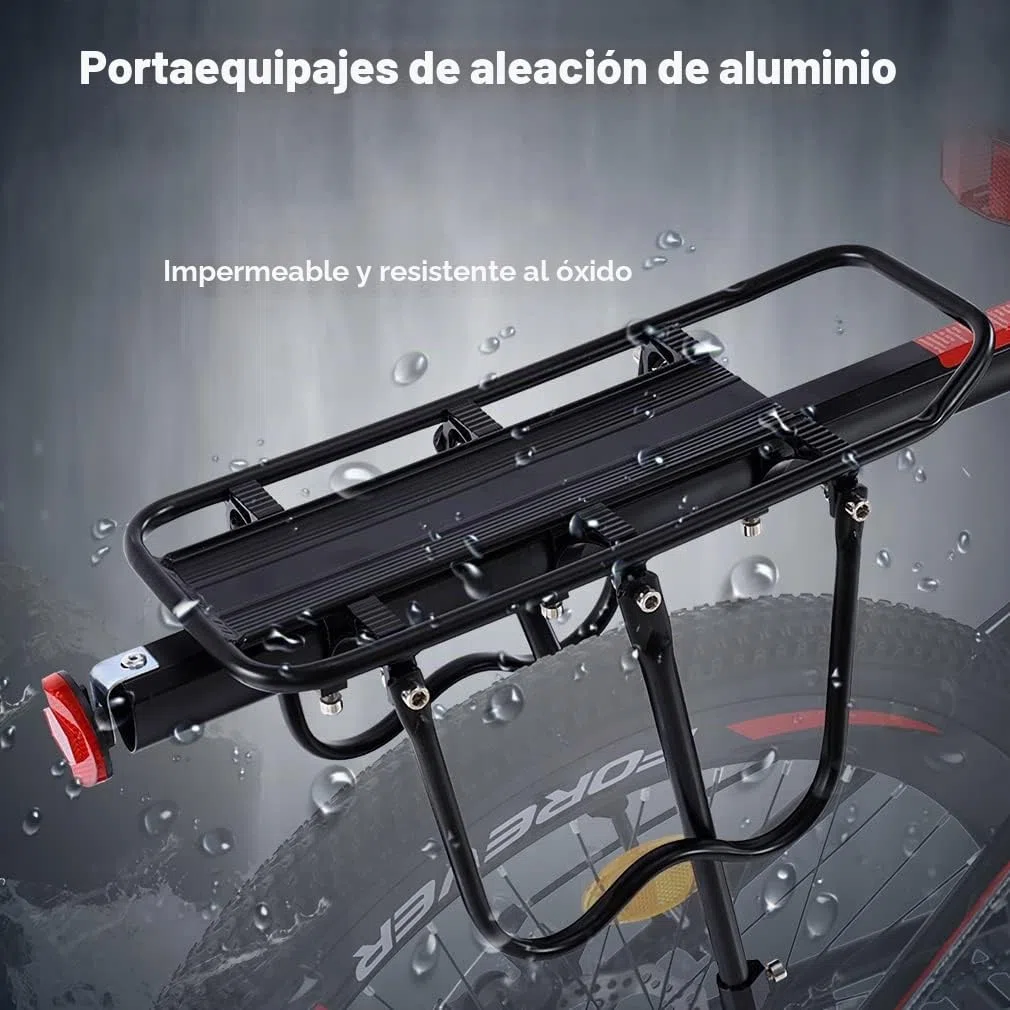 VARUN Portaequipajes para Bicicletas de Montaña, Portaequipajes Universal de Aluminio para Bicicletas de Montaña de 24-29 Pulgadas