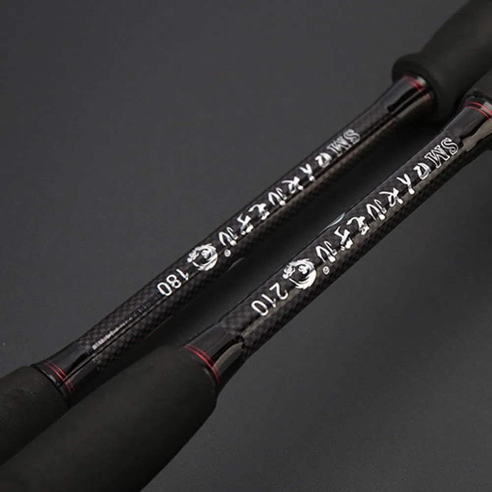 Caña de pescar telescópica de fibra de carbono elástica, ligera y portátil, ideal para pesca Luya Perch