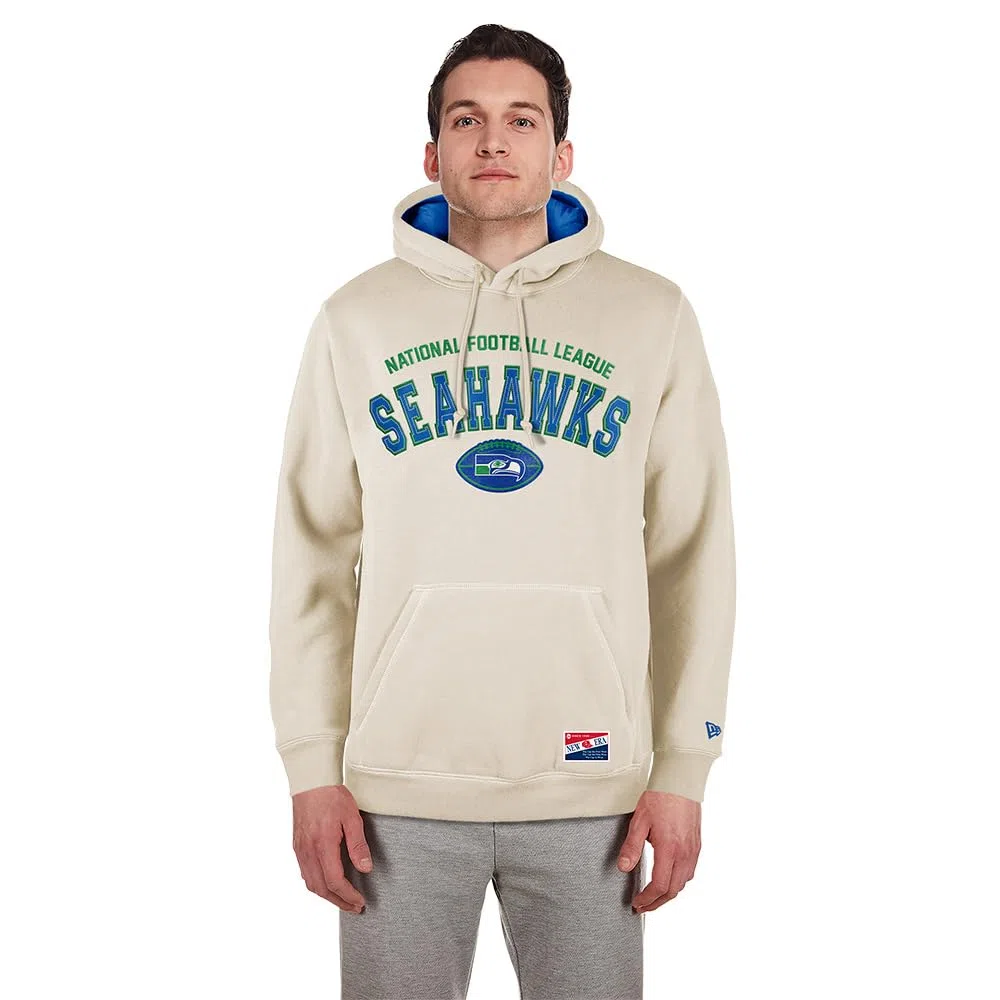 Seattle Seahawks NFL 3rd Down Hooded Pullover Seattle Seahawks Classic Stone Official Team Color Sudadera con Capucha Unisex Adulto (Pack de 1)