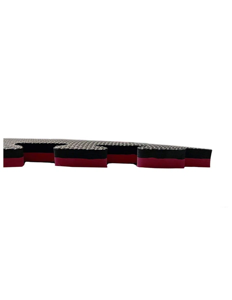 JARDIN202 - Tatami Puzzle | Lote x5 loseta - Rojo/Negro | Esterilla Reversible Antideslizante | Artes Marciales, Judo