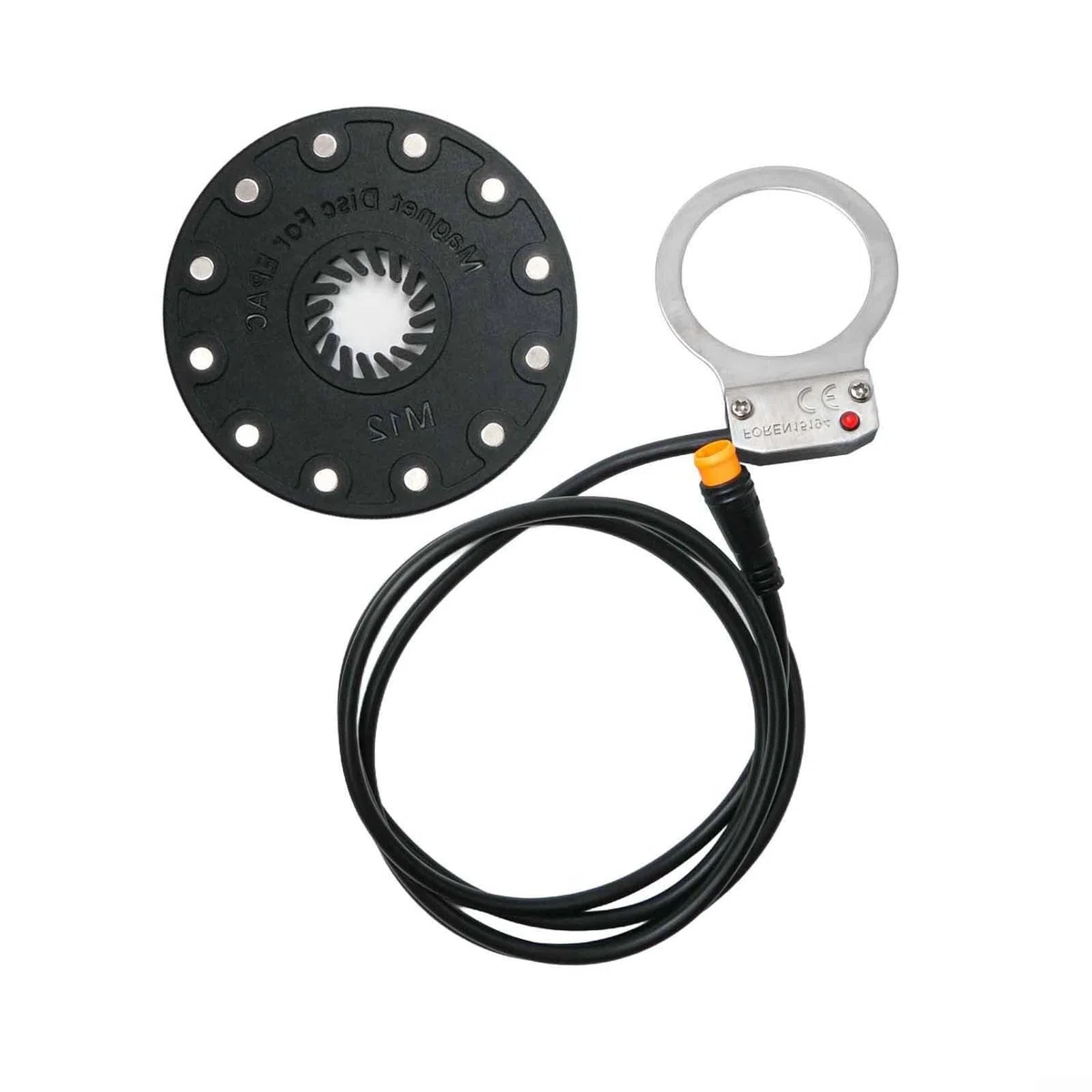 Sensor de asistencia de pedal eléctrico para sistemas de bicicleta eléctrica de 36 V/48 V, detección magnética con conector impermeable, compatible con configuración estándar de Boost