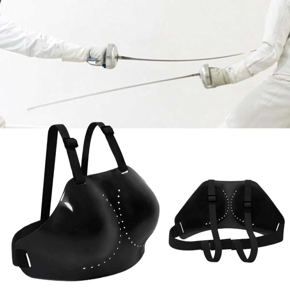 Protector de pecho ajustable para mujer, protector de pecho para esgrima