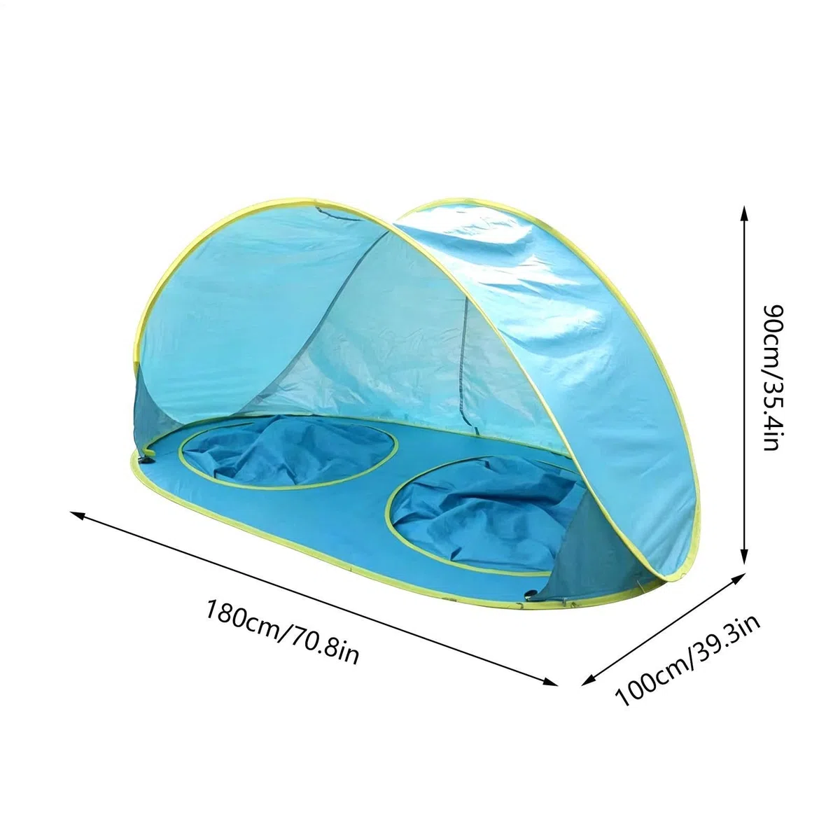 Pop-Up Kids Beach Tent with Little Pool, Child Beach Tent with Pool | UV Protection Foldable Portable Sun Shelter, For Vacation, Camping, Picnics, Garden, Park