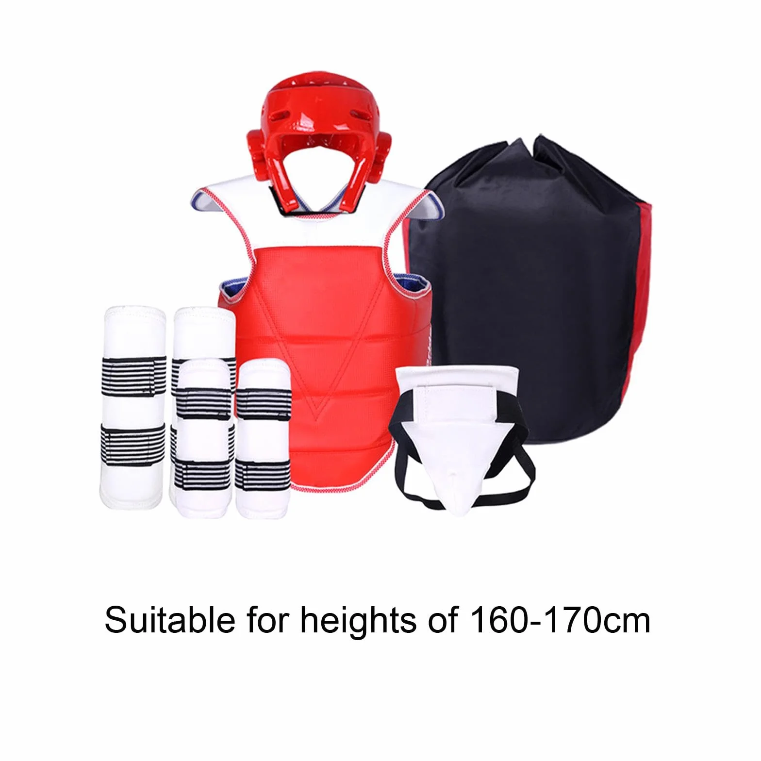 F Fityle Equipo de Protección Taekwondo Protector Cabeza Ingle Pecho Karate