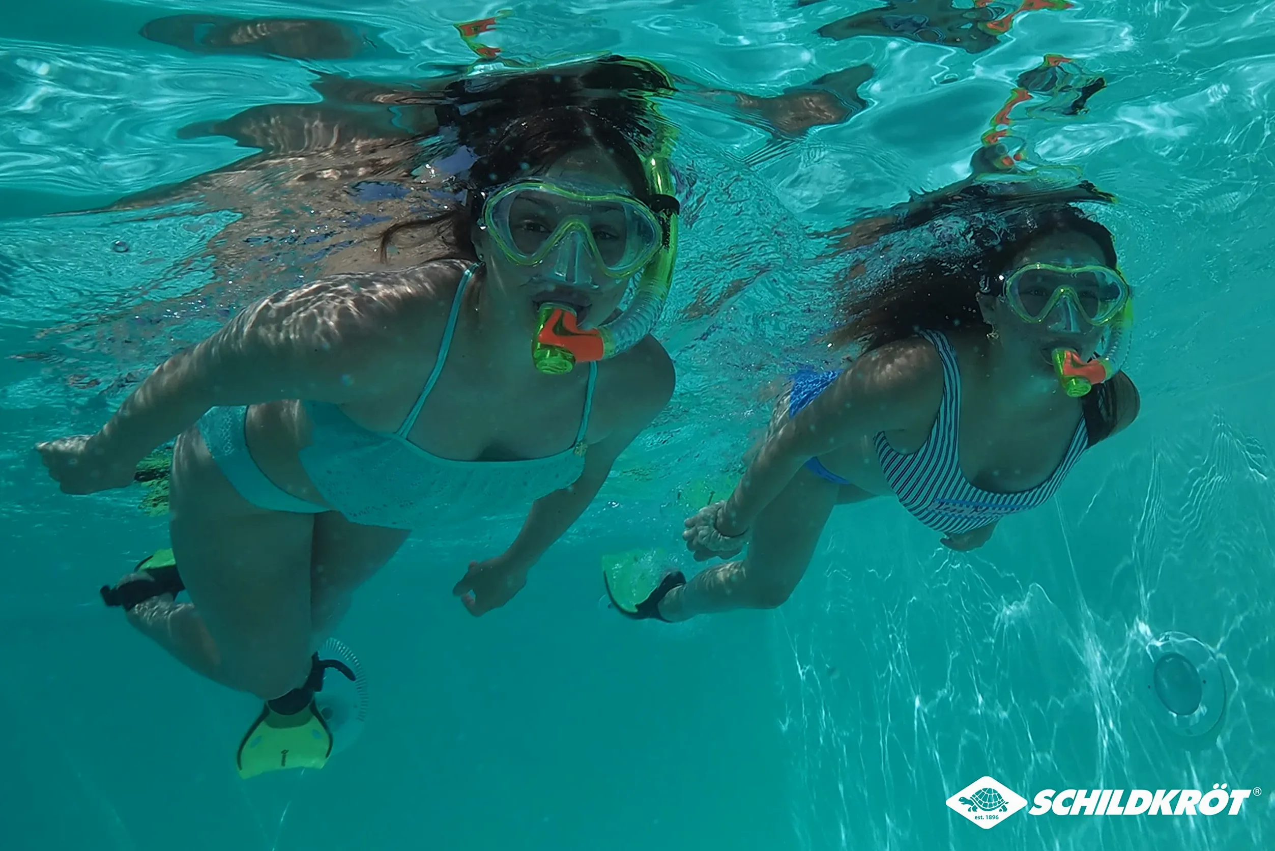 Schildkrot Set de Snorkel Bermuda para Niños, 3 Piezas - Gafas, Tubo, Silicona, Ajuste, Práctica Bolsa, Aletas Ajustables