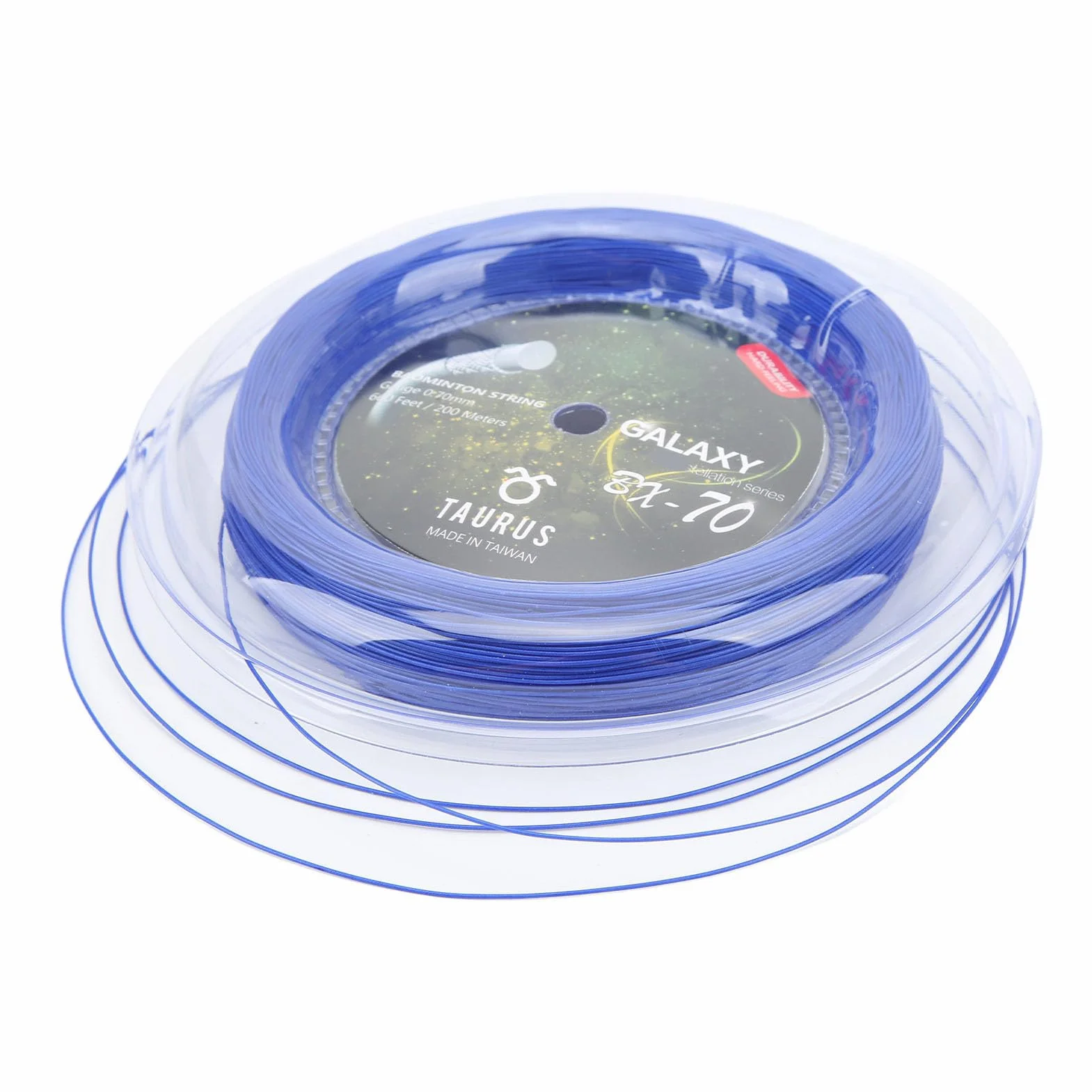 Cuerda de Bádminton POWERTI BX70 0 7mm Alta Elasticidad Nylon Multifilamento 200m Accesorio Profesional para Raquetas Entrenamiento y Competición Color Azul