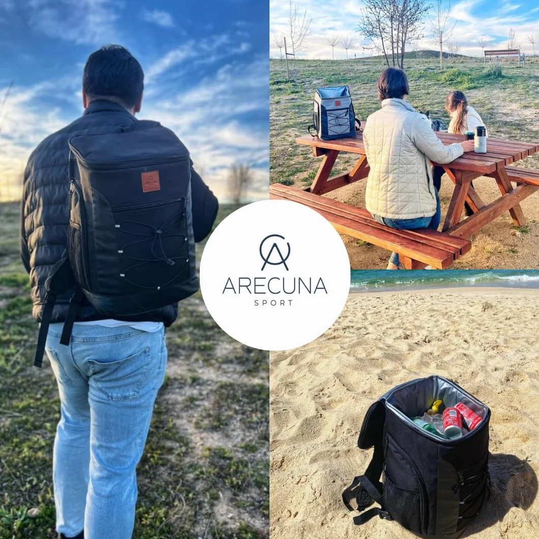 Mochila Nevera 28L Impermeable, Bolsa Térmica Isotérmica Portátil para Playa, Picnic, Camping y Excursiones
