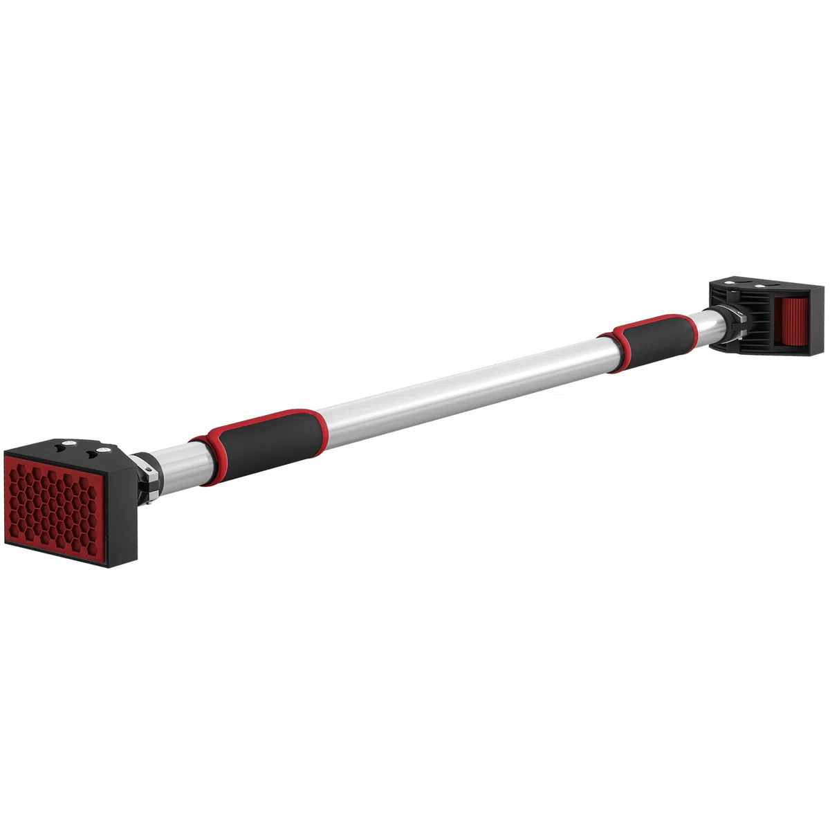 SPORTNOW Barra de Dominadas para Puerta Barra para Hacer Dominadas Ajustable de 95 cm a 123 cm Carga 200 kg para Ejercicio y Entrenamiento en Casa Gimnasio Negro y Rojo