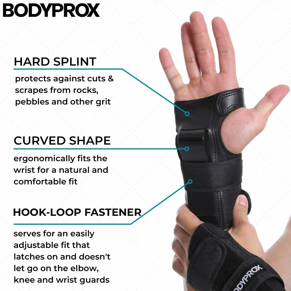 BODYPROX Rodilleras, Coderas y Protectores de muñeca para Patinaje en línea, Skateboarding, Roller Derby, BMX y Patinaje sobre Ruedas.