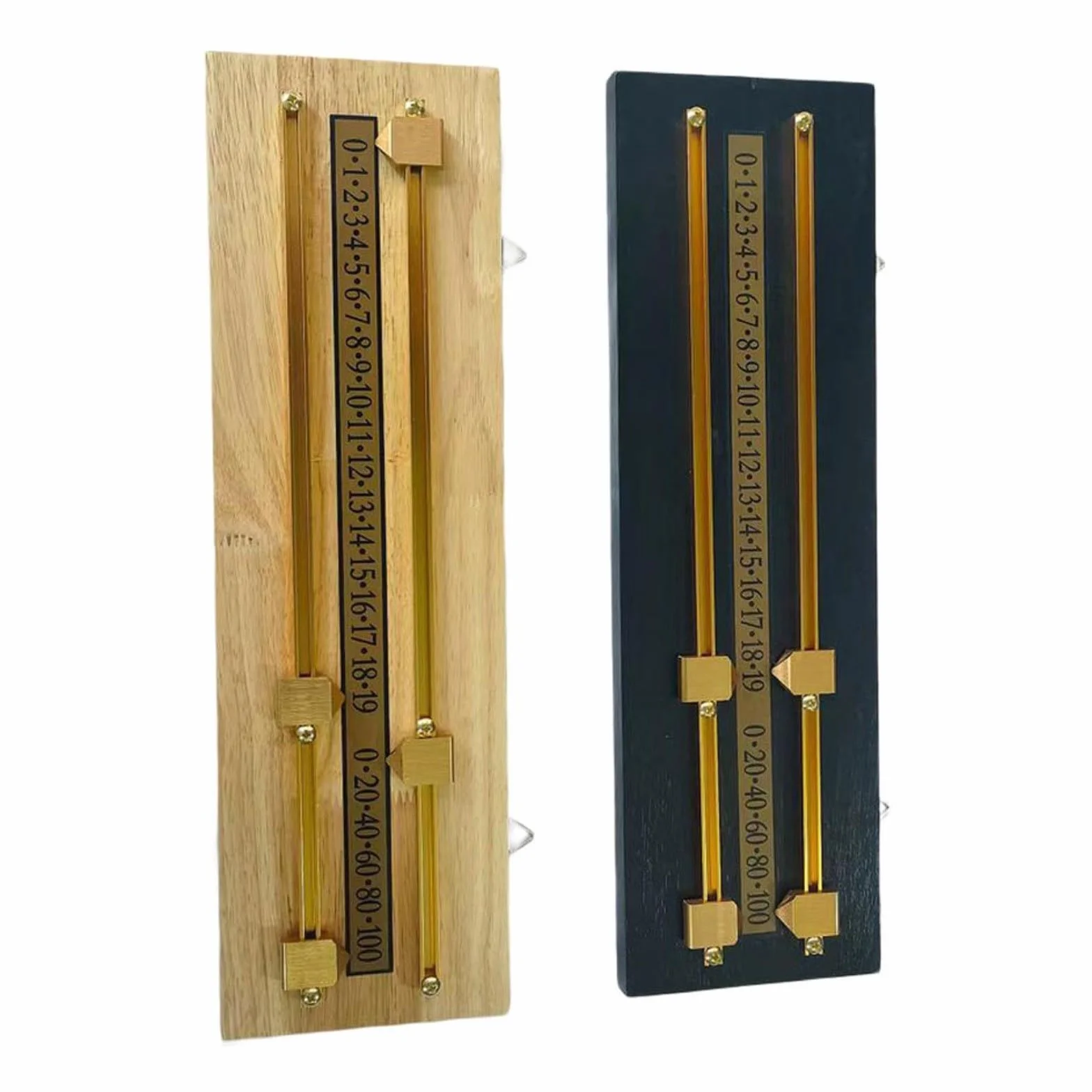 Madera maciza Billar Marcador 45x15x1cm Manual Slide Counter Pool Snooker Negro