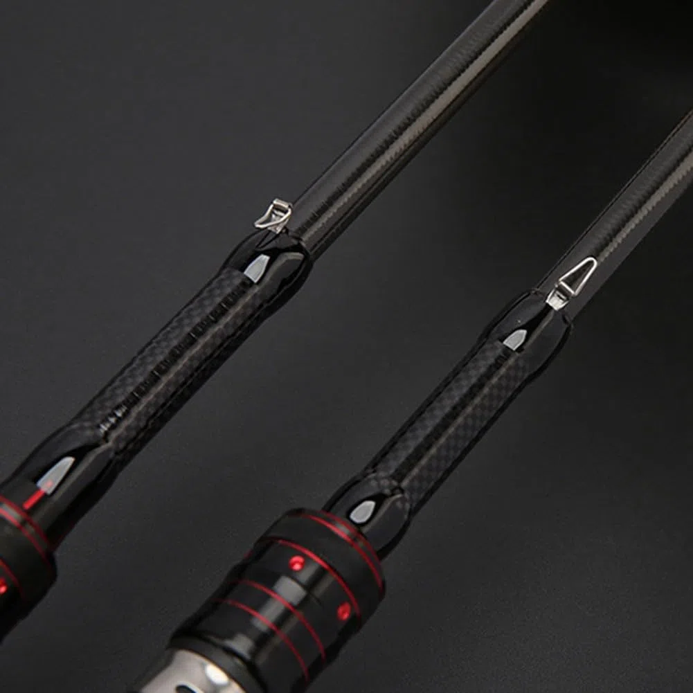 Caña de pescar telescópica de fibra de carbono elástica, ligera y portátil, ideal para pesca Luya Perch