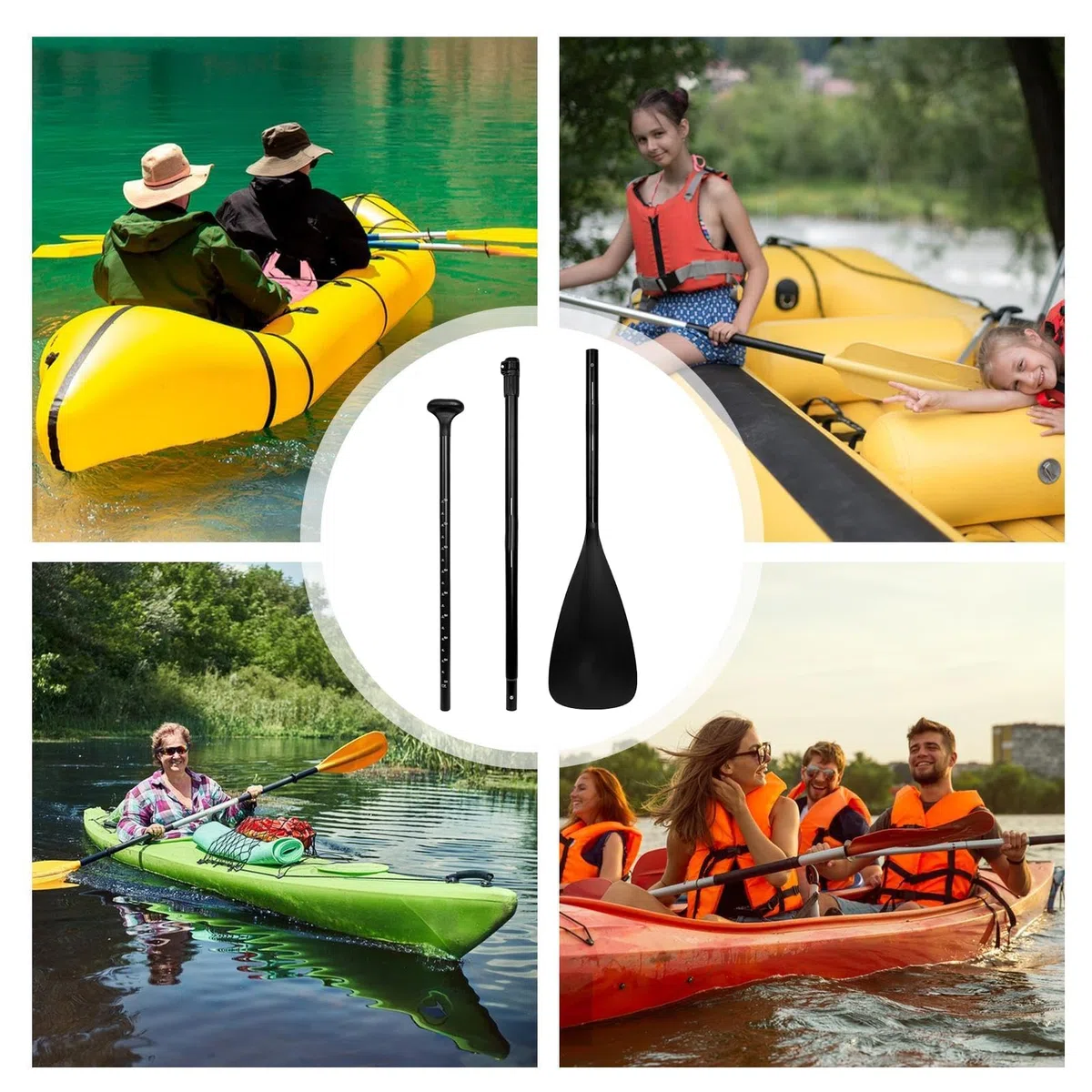 Pala de Paddle - Pala Flotante Ligera | Herramienta De Remo Extraíble Accesorios para Canoa Actividades De Pesca Aventura Al Aire Libre Principiantes Navegación