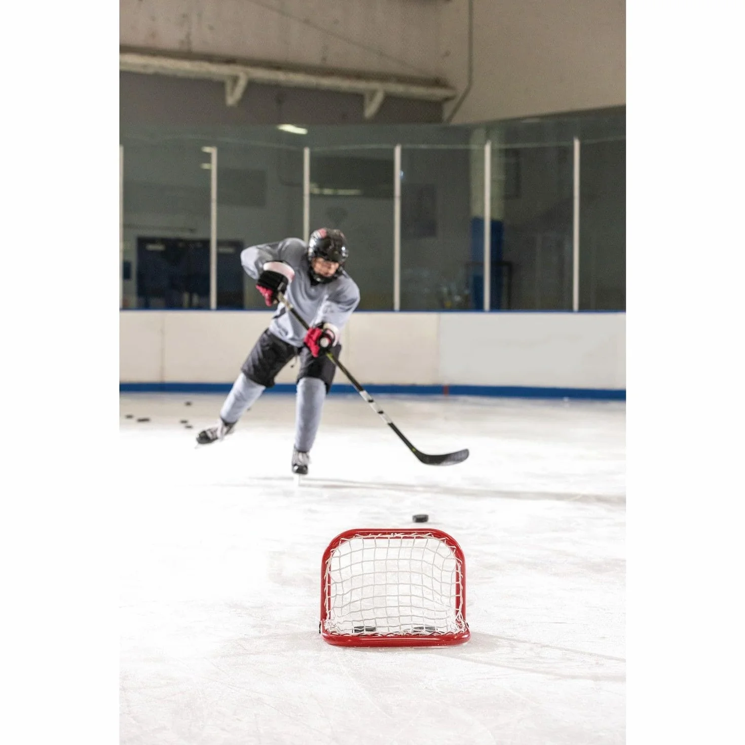 SKLZ Mini Objetivo de Pase, Red de Poliéster, Estructura de Acero, 43.18x30.48x30.48 cm, Hockey