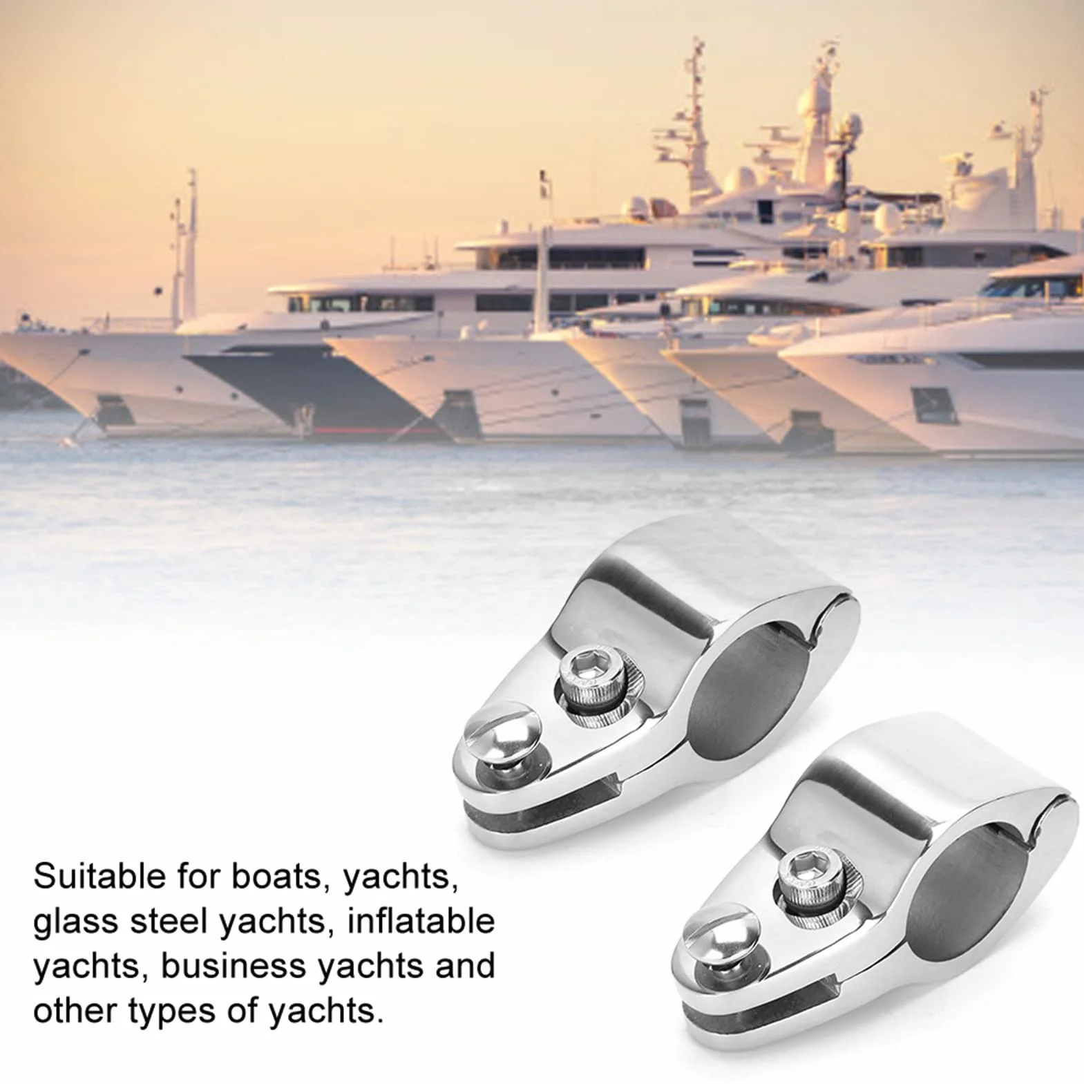 Bimini top para barco con mandíbula con bisagras, 2 piezas de herrajes de acero inoxidable para Bimini top (20 mm, 22 mm,25 mm,30 32 mm)(32mm)